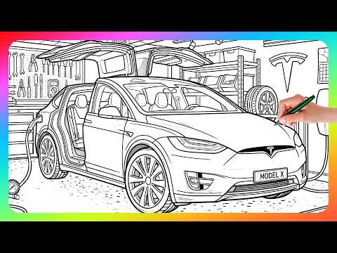 Discover The Aesthetic Of Tesla Model X Coloring Pages Free Printable