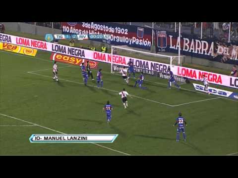 Gol de Lanzini. Tigre 1 - River 3. Torneo Inicial. Tercera Fecha. Fútbol Para Todos