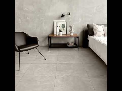 Carrelage sol effet béton City grège 60x60 cm