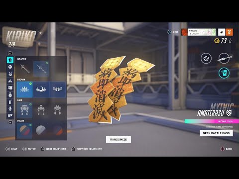 Mythic Amaterasu Kiriko skin showcase