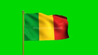 Mali National Flag | World Countries Flag Series | Green Screen Flag | Royalty Free Footages