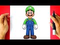 How To DRAW LUIGI The Super Mario Bros Movie