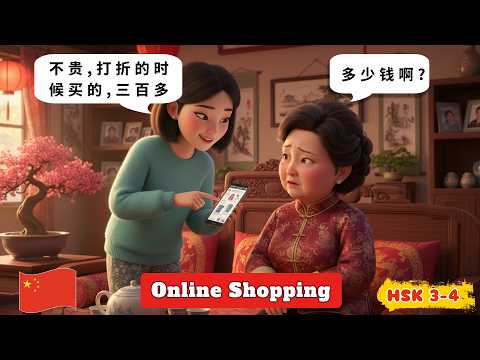 Real Chinese Conversation: Online Shopping 🛒 (Listening Practice HSK 3-4)