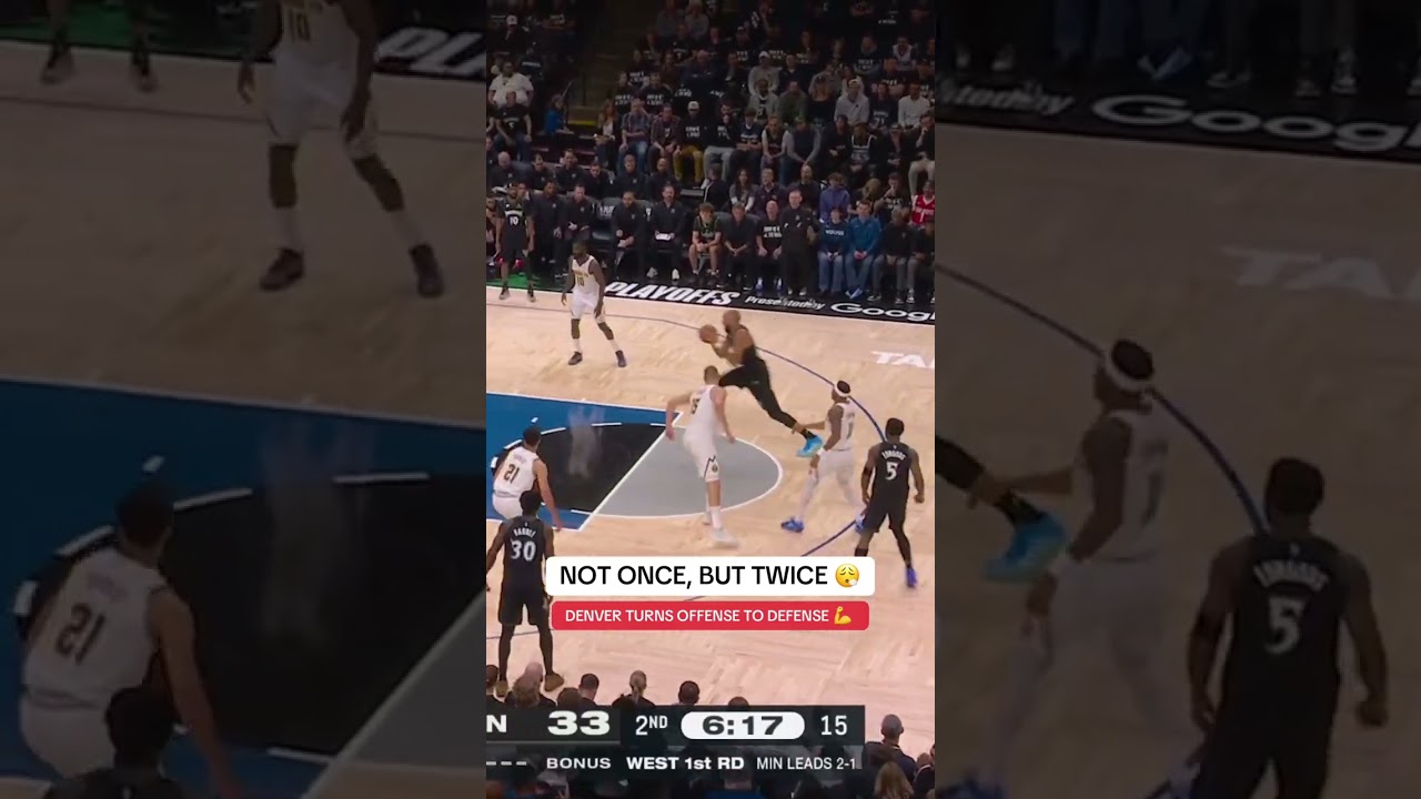 Nuggets holding it down on both ends of the floor with two tough plays turning offense to defense 👏