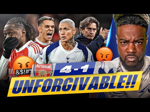 UNFORGIVABLE!! A BUNCH OF CRIMINALS 🤬  Arsenal 4-1 Tottenham EXPRESSIONS EXPLOSIVE RANT
