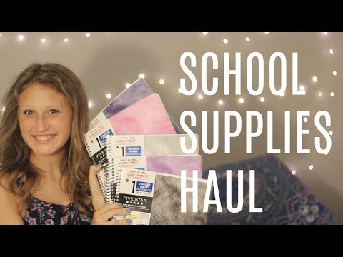SCHOOL SUPPLIES HAUL 2017! Video