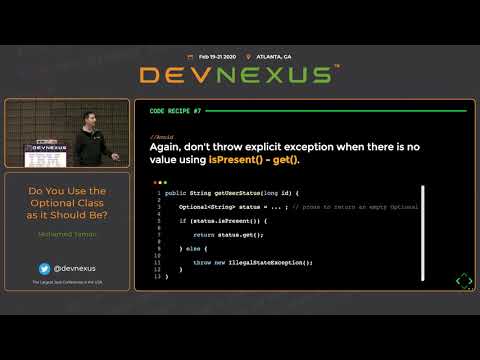 Devnexus 2020 Do You Use the Optional Class as it Should Be   Mohamed Taman