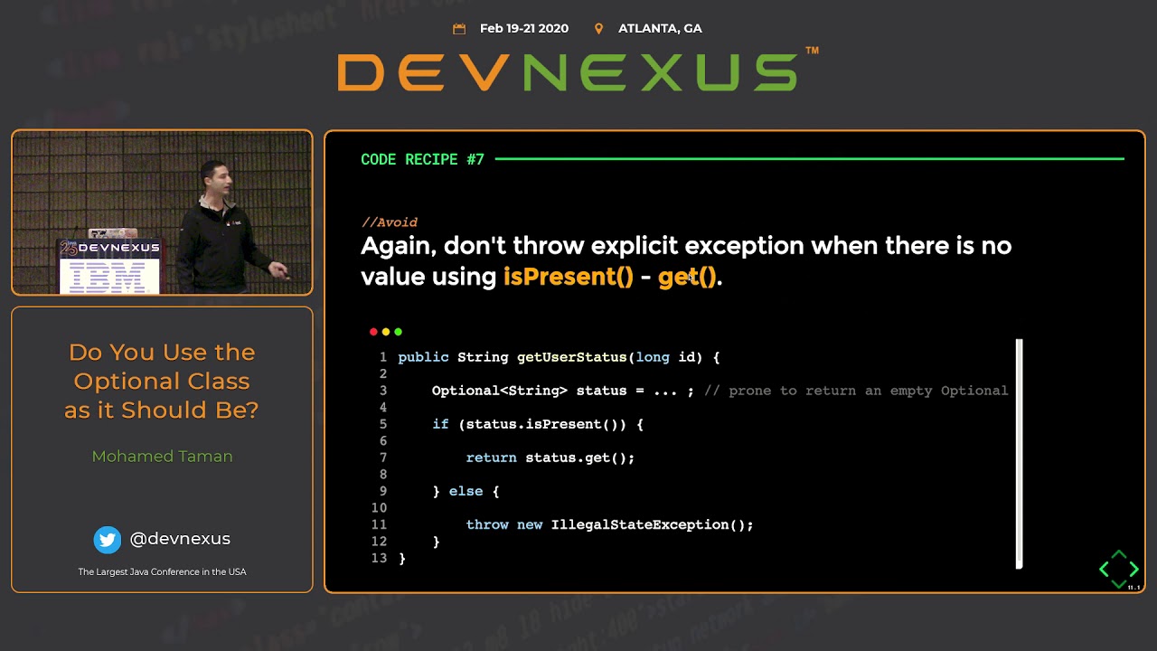 Devnexus 2020 Do You Use the Optional Class as it Should Be   Mohamed Taman