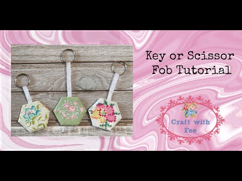 Let's make a Scissor or Key Fob from Hexagons.  Step by Step Tutorial - Tilda Lover's Club Challenge