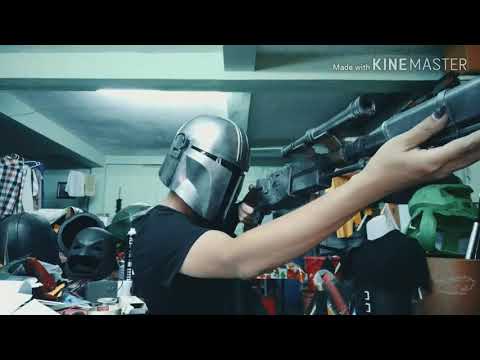 Mandalorian Helmet & Rifle DIY ( Foam Build )