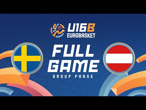 Group Phase | Sweden v Austria | Full Basketball Game | FIBA U16 EuroBasket 2025 Division B