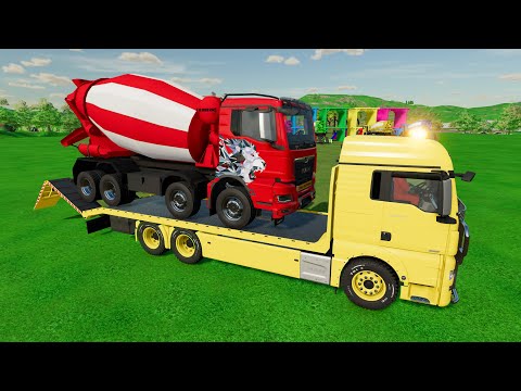 HARVESTING CORN CHAFF w/ MINI URSUS TRACTORS & COLORED TRAILER! Farming Simulator 22