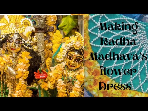 Making a Floral Dress for Radha Madhava!