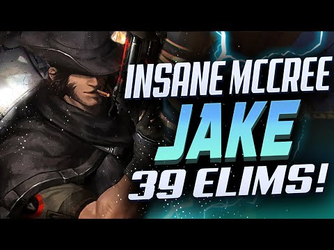 JAKE GM MCCREE AND ASHE - 39 ELIMS! [ OVERWATCH SEASON 25 TOP 500 ]