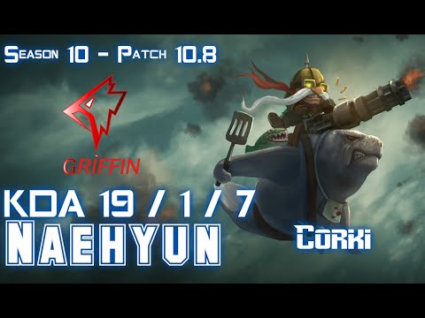 GRF Naehyun CORKI vs ZOE Mid - Patch 10.8 KR Ranked