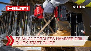 Hilti Nuron SF 6H-22 Cordless Hammer Drill Driver - Quick-start Guide