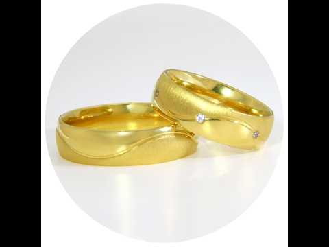 Verighete Cuplu Aur Galben 14 k Diamante Naturale | Granada