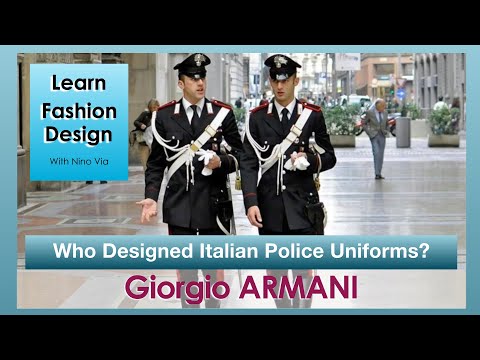 Fashion Designing Italian Police Uniform ~ Fashion Designer Armani ~ Carabinieri ~ Nino Via