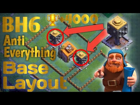 BH6 New Base Layout💀💀 ||  Crusher Trap Special || Unbeaten Layout || ROYAL Asylum