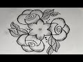 beautiful rose rangoli(9*5) | rose kolam |rose muggulu @mamathacreativerangolidesigns