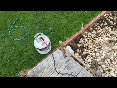 Mr. Heater weed torch. First use