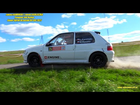 Łukasz KAMIŃSKI / Jakub SIEDLECZKA - Peugeot 106 Rallye - Super Sprint Brzostek 05-09-2021