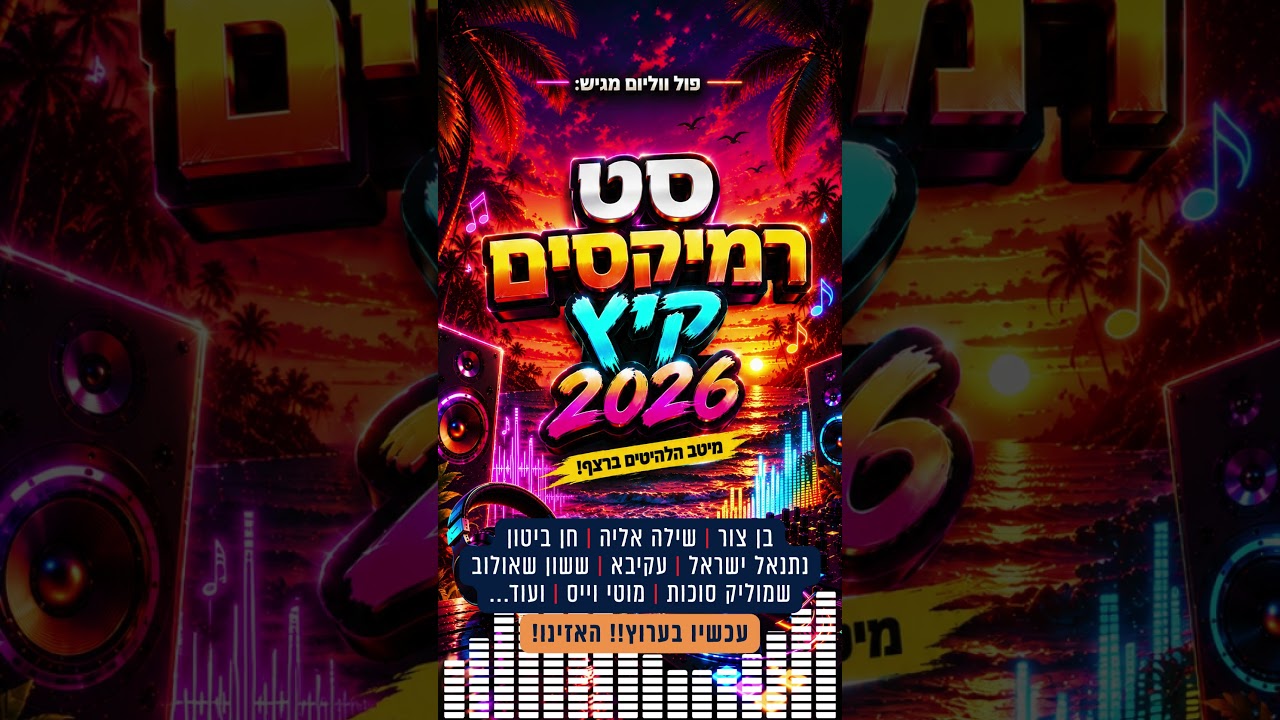 חדש 🔥 סט רמיקסים קיץ 2026 🏖️ האזינו כעת לסט המלא 🎶 – פול ווליום