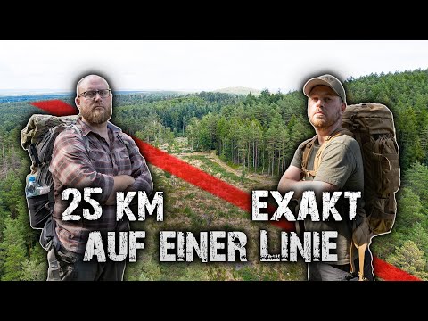 25km EXAKT auf einer LINIE laufen - keine Hindernisse umgehen | Durchschlageübung | Naturensöhne