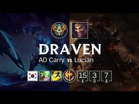 Draven ADC vs Lucian - KR Challenger Patch 8.22