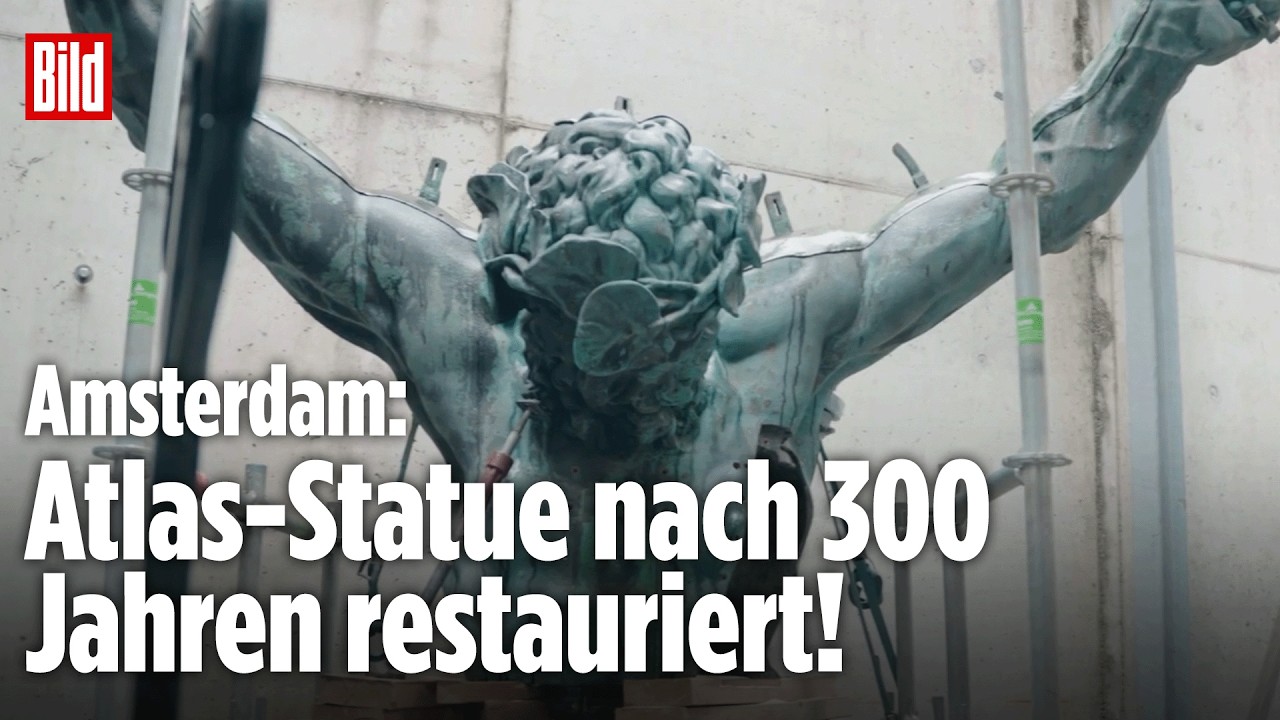 Denkmal erneuert: Atlas-Statue nach Jahrzehnten umfassend restauriert!