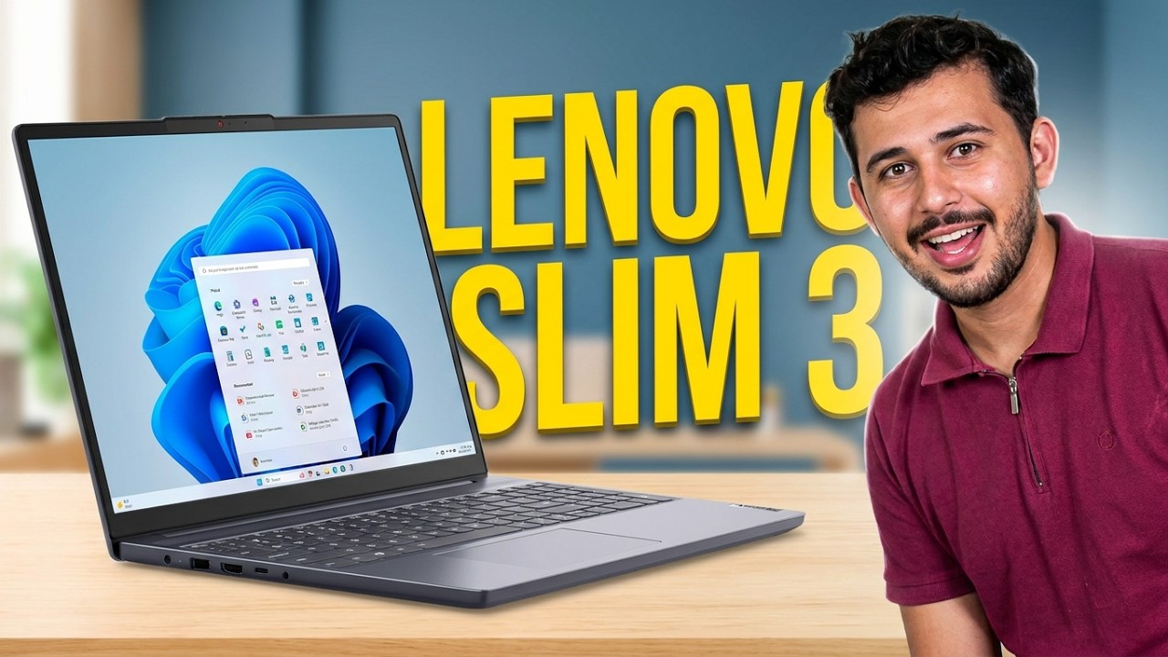 Miniatura da avaliação em vídeo de Notebook Lenovo Slim 3 Intel Core i3-100U 8GB RAM 512GB SSD 15.3 Polegadas Linux