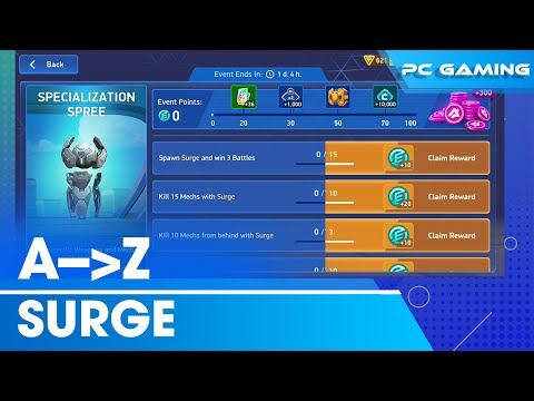 Mech Arena VN# 893| Chuyên môn hóa Surge từ 0% đến 100%