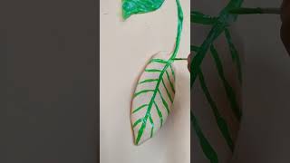 🌿🍂3D leaf design painting model leaf wall texture  leaf wall texture  How to draw leaf design