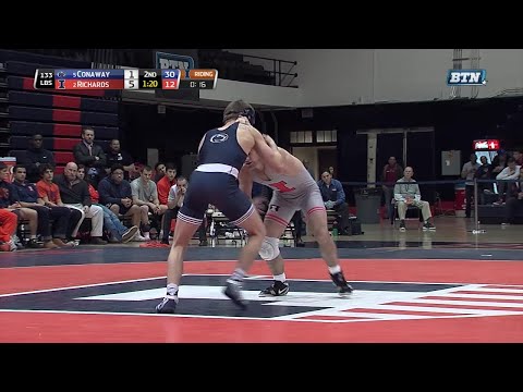 Big Ten Rewind: 2016 Wrestling - 133 LBs - Penn State's Jordan Conaway vs. Illinois' Zane Richards