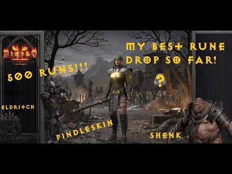Diablo 2 Resurrected - 500 runs!! of Shenk, Pindle and Eldritch is it worth it? Epic drops?!