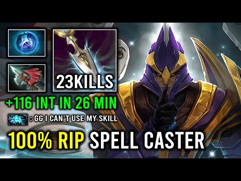 WTF +116 Perma INT in 26Min Solo Mid Silencer Pure DPS 100% Counter Spell Caster Enemy Dota 2