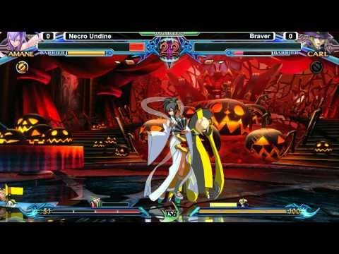 Blazblue: Chrono Phantasma @ TSB 2/15/2014 - Necro Undine (Amane) vs Braver (Carl) - Part 1