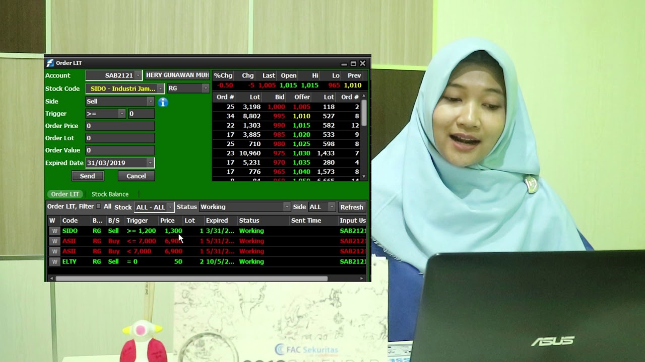 Tutorial Menjual Saham dengan Fitur Lit