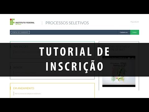 IFSP - Processo Seletivo | Tutorial de Inscrição
