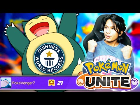 I MADE *WORLD RECORD* 21 KILLS WITH SNORLAX😂🤣 | POKEMON UNITE GAMEPLAY