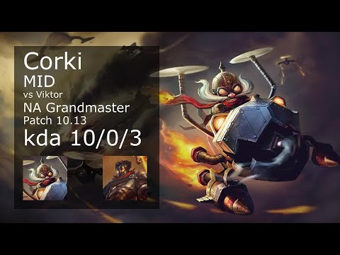 Corki vs Viktor Mid - NA Grandmaster 10/0/3 Patch 10.13 Gameplay