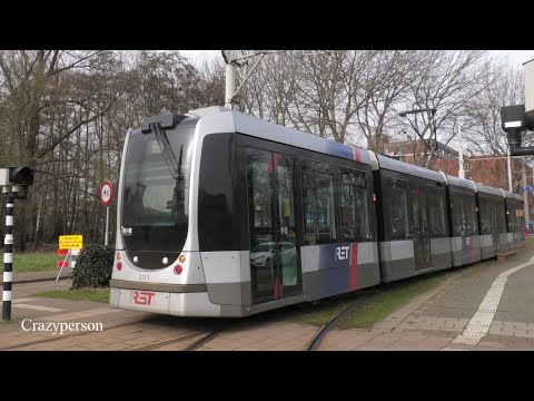 Tramrit en RET Tram rijdt achteruit bij Vlaardingen Holy