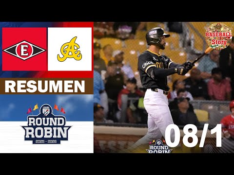 Summary: Leones del Escogido vs. Águilas Cibaeñas Round Robin (08/1/2026)