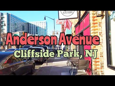 Walking on Anderson Avenue in Cliffside Park, New Jersey, USA