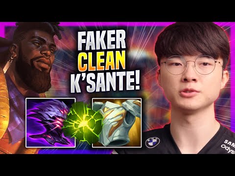FAKER IS SO CLEAN WITH K'SANTE! - T1 Faker Plays K'sante MID vs Leblanc! | Season 2023