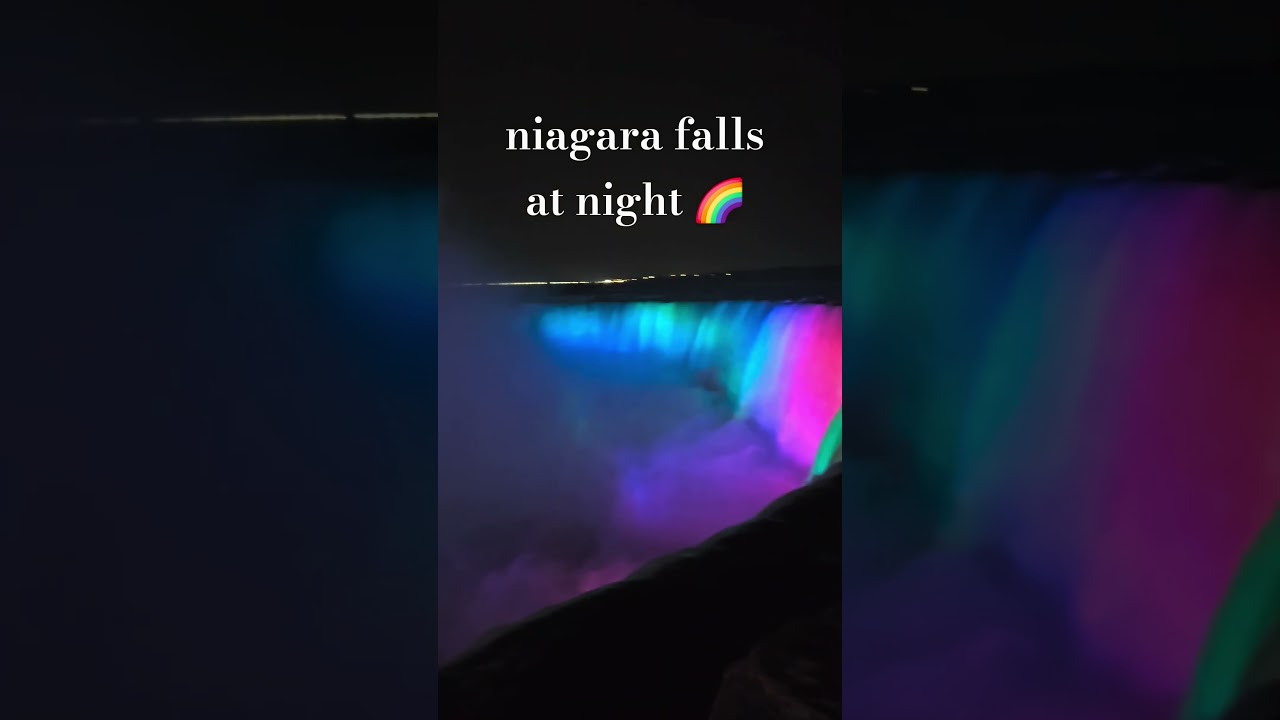 Niagara Falls At Night 🌈 Magical Light Show l ✨️ Light Show On The Falls l EXPLORED LED LIGHT SHOW