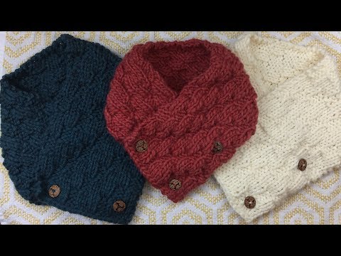 "Steps" Buttoned Cowl