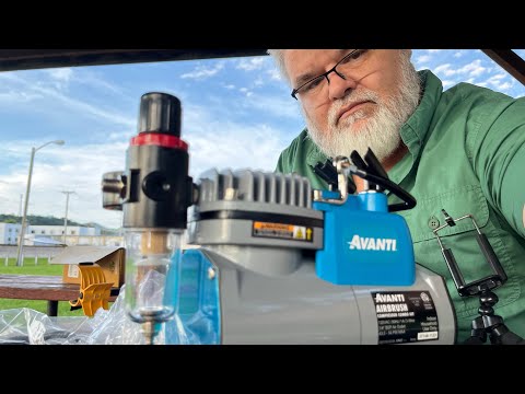 Avanti air brush and compressor from Harbor freight unboxing