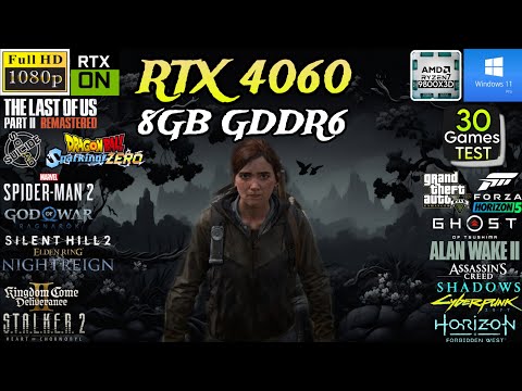RTX 4060 + R7 9800X3D - Test In 30 Games - 1080p