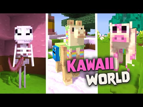 Minecrafting - Texture Packs, Seeds & Builds - Kawaii World 16x16 | Texture Pack for Minecraft | Cute & Pink Resource Pack | Java